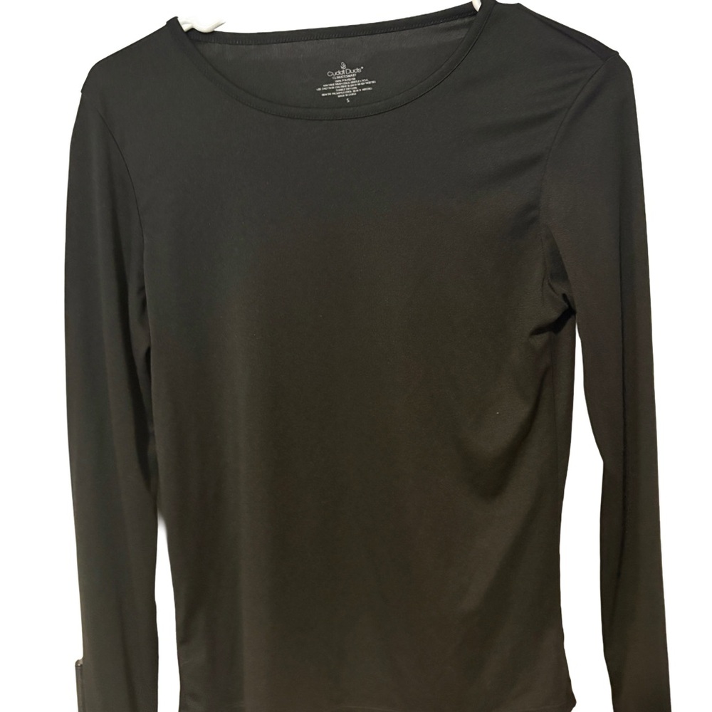 Cuddl Duds Black Long Sleeve Tee size S